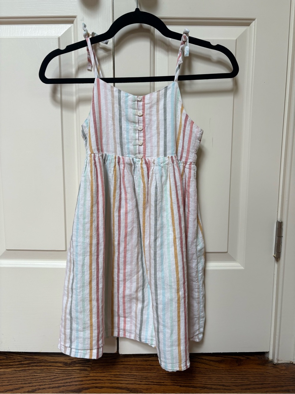 GAP Kids Striped Tie-Shoulder Girls' Dress - Multi Color